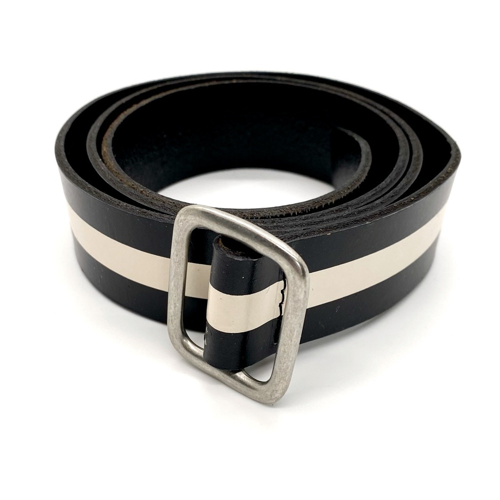 GAP • Striped Leather Belt XS